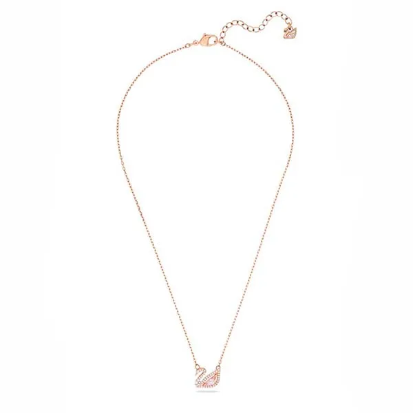 Dây Chuyền Nữ Swarovski Dazzling Swan Necklace Multi-Colored Rose-Gold Tone Plated 5469989 Màu Vàng Hồng