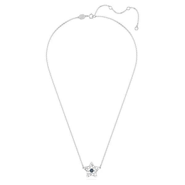 Dây Chuyền Swarovski Stella Pendant Mixed Cuts, Star, Blue, Rhodium Plated 5639186 Màu Bạc/Xanh