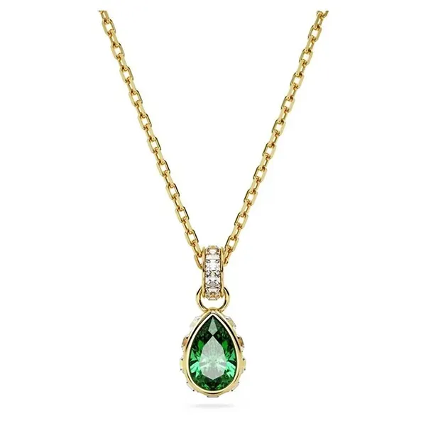 Dây Chuyền Swarovski Stilla Pendant Pear Cut, Green, Gold-Tone Plated 5648751 Màu Vàng - Xanh