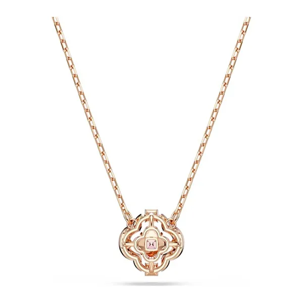 Dây Chuyền Swarovski Una Necklace Clover, Pink, Rose Gold Tone Plated 5514488 Màu Vàng Hồng