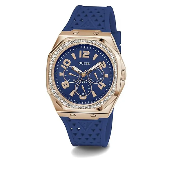 Đồng Hồ Nữ Guess Womens Silicone Analog Blue Dial Watch GW0694L4 Màu Xanh Blue