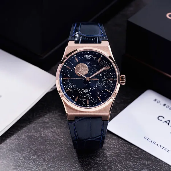 Đồng Hồ Carnival Aquanus Automatic Watch 8182G-VH-DD-X Màu Xanh