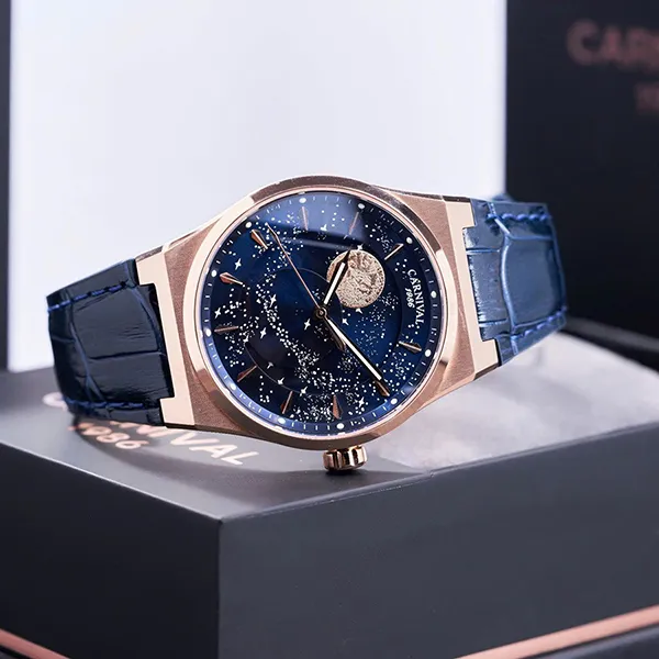 Đồng Hồ Carnival Aquanus Automatic Watch 8182G-VH-DD-X Màu Xanh