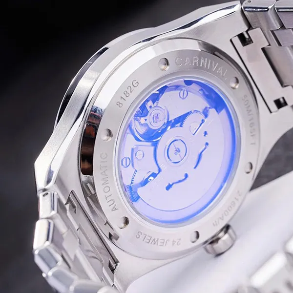 Đồng Hồ Carnival Aquanus Automatic Watch 8182G-VT-X Màu Bạc Xanh