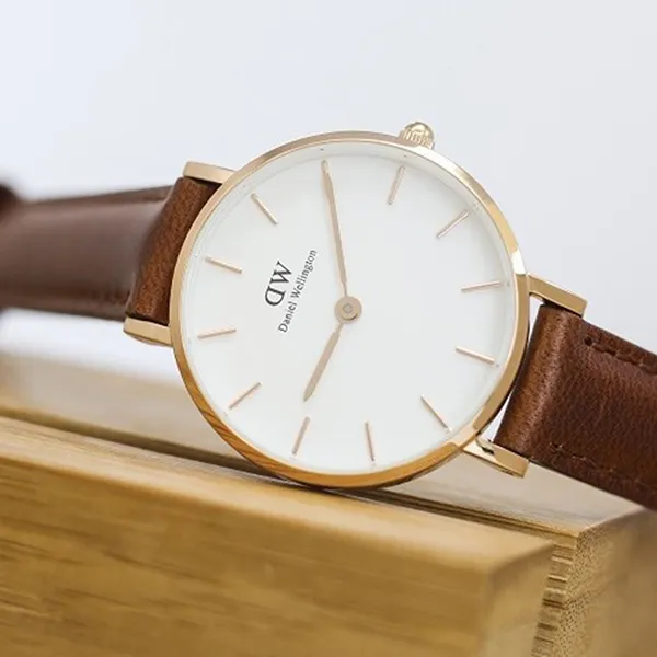 Đồng Hồ Daniel Wellington Petite ST Mawes RG White 28mm DW00100231 Màu Nâu Trắng