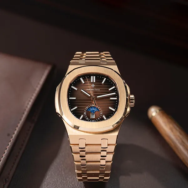 Đồng Hồ Nam Alexander Ferros 6122R/08 Màu Vàng Hồng