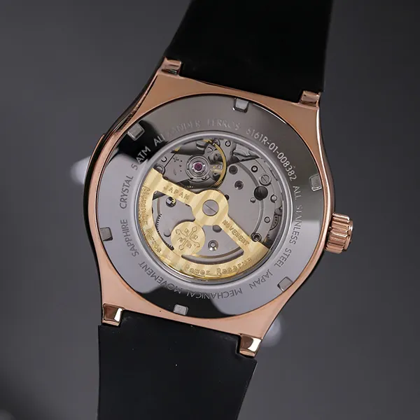 Đồng Hồ Nam Alexander Ferros 6161R-08 Màu Đen - Vàng Hồng