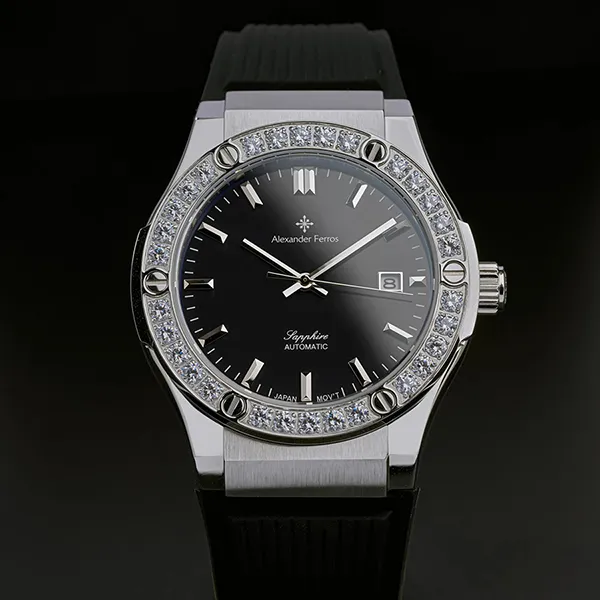 Đồng Hồ Nam Alexander Ferros 6161S-01 Màu Đen Bạc