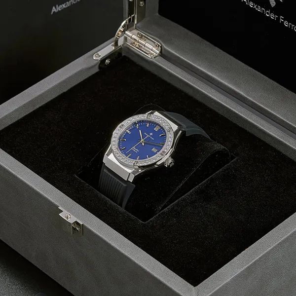 Đồng Hồ Nam Alexander Ferros 6161S-05 Màu Xanh Bạc