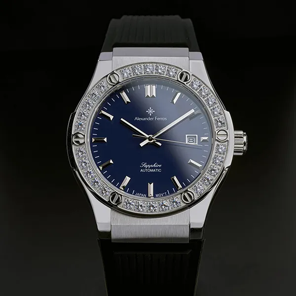 Đồng Hồ Nam Alexander Ferros 6161S-05 Màu Xanh Bạc