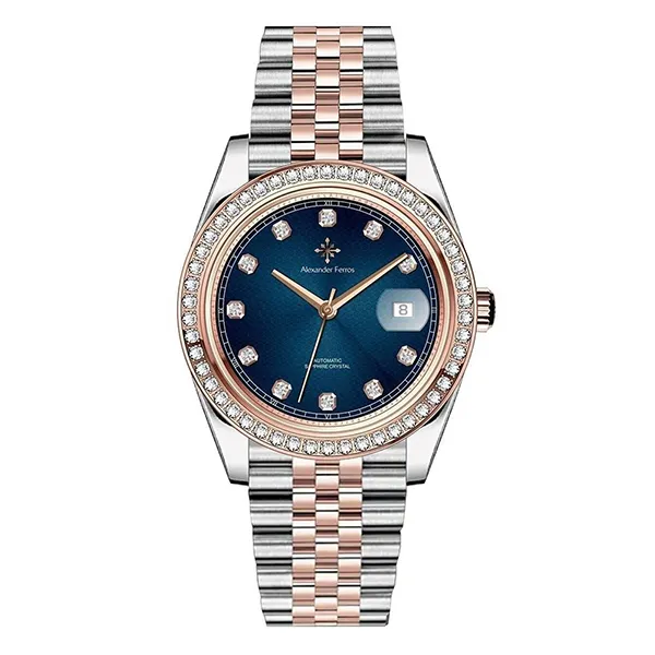 Đồng Hồ Nam Alexander Ferros 8021D/05 Màu Xanh Bạc