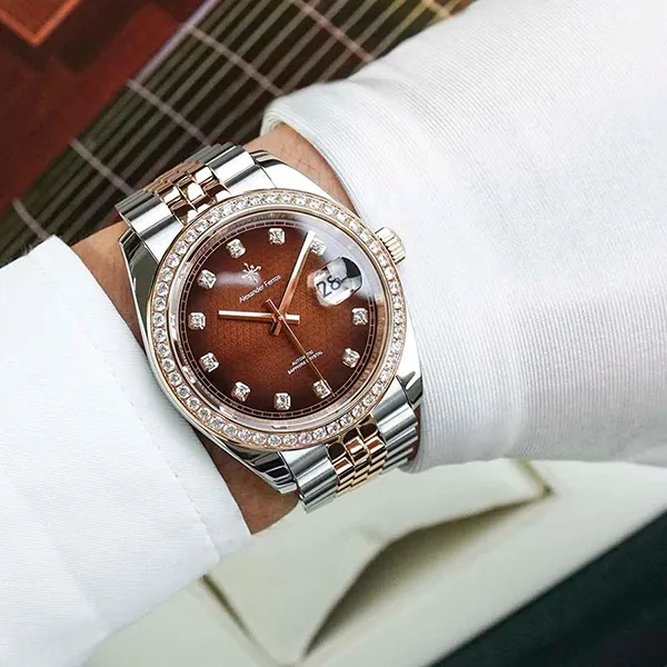 Đồng Hồ Nam Alexander Ferros 8021D/08 Màu Bạc - Nâu