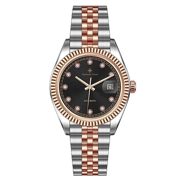 Đồng Hồ Nam Alexander Ferros 8132D/01 Màu Bạc - Đen