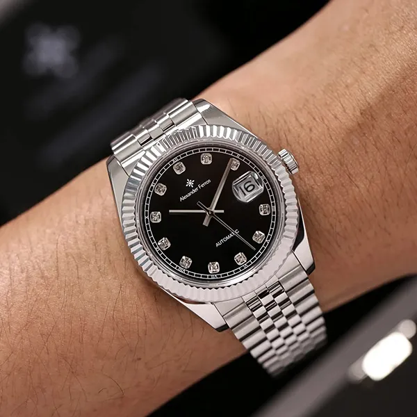 Đồng Hồ Nam Alexander Ferros 8132S/01 Màu Đen Bạc