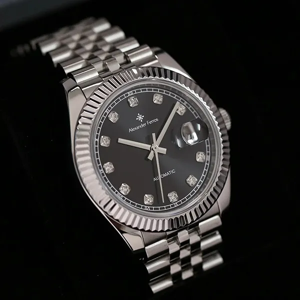 Đồng Hồ Nam Alexander Ferros 8132S/01 Màu Đen Bạc