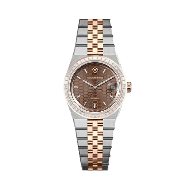 Đồng Hồ Nam Alexander Ferros 8181D/08 Màu Bạc - Vàng Hồng