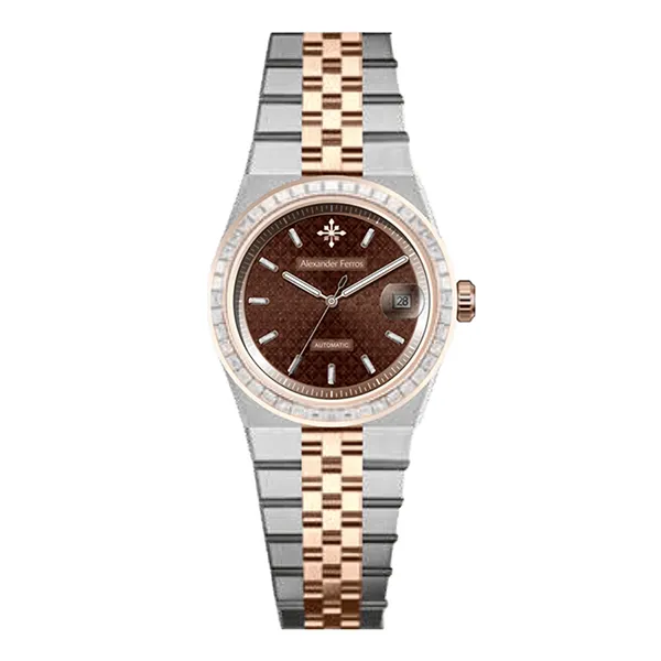 Đồng Hồ Nam Alexander Ferros 8181D/082 Màu Nâu Bạc