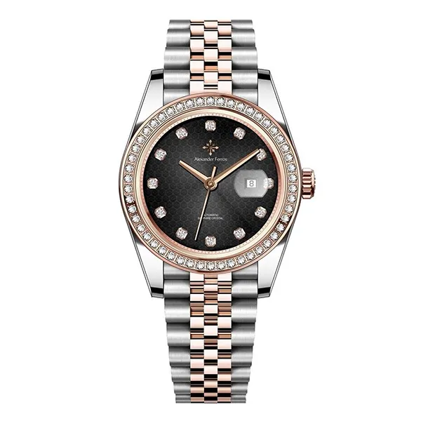 Đồng Hồ Nam Alexander Ferros 8201D/01 Màu Đen - Bạc