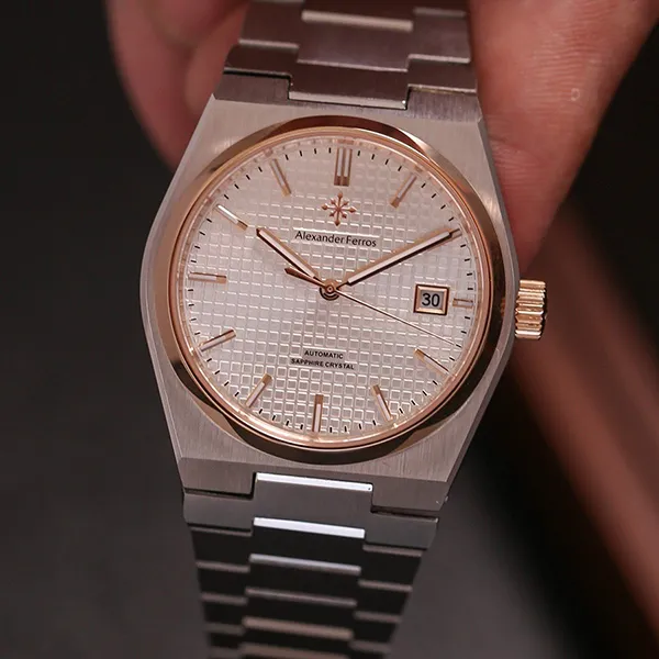 Đồng Hồ Nam Alexander Ferros Automatic 5052D-02 38mm Màu Bạc