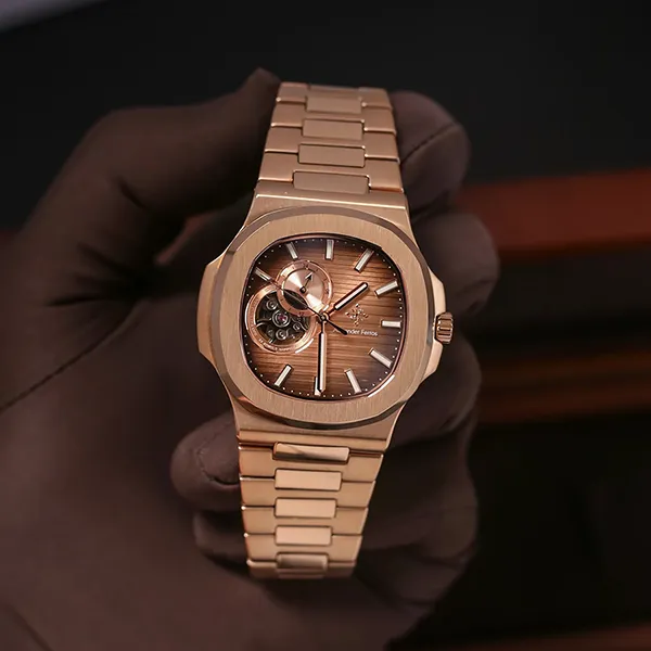 Đồng Hồ Nam Alexander Ferros Automatic 6012R-08 42.5mm Màu Vàng Hồng