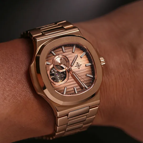 Đồng Hồ Nam Alexander Ferros Automatic 6012R-08 42.5mm Màu Vàng Hồng