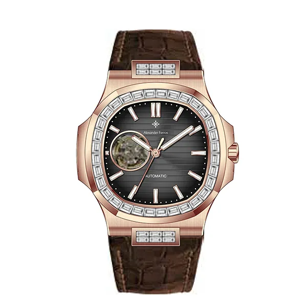 Đồng Hồ Nam Alexander Ferros Automatic 6091R-01 42.5mm Màu Nâu