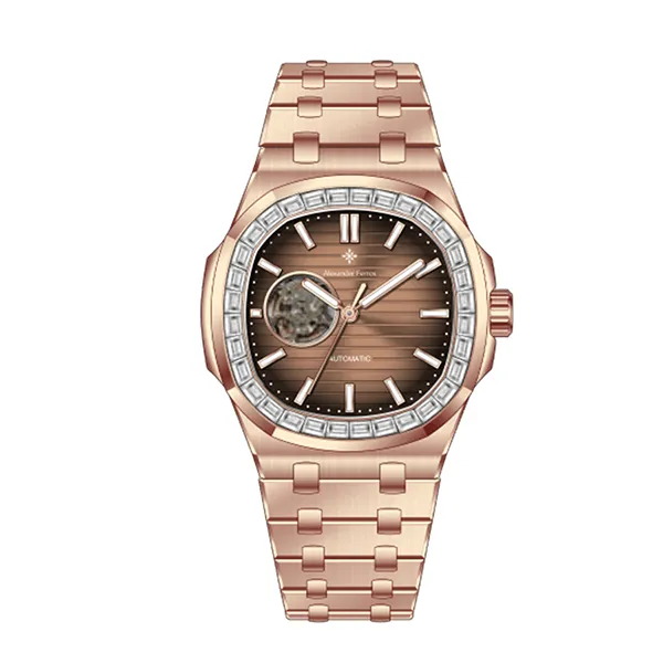 Đồng Hồ Nam Alexander Ferros Automatic 6091R-08 42.5mm Màu Vàng Hồng