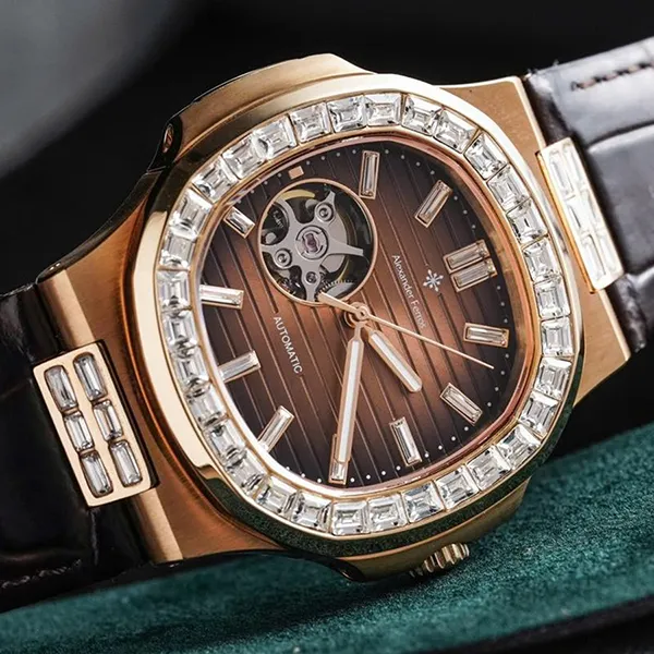 Đồng Hồ Nam Alexander Ferros Automatic 6111R-08 42.5mm Màu Nâu - Vàng Hồng