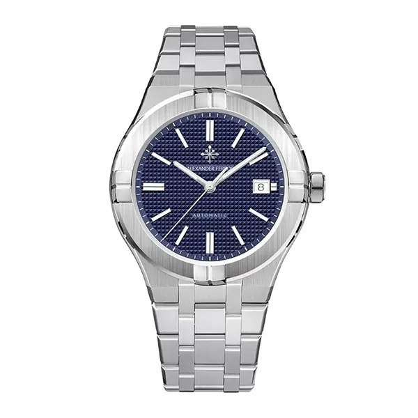 Đồng Hồ Nam Alexander Ferros Automatic Watch 3062S/05 Màu Bạc/Xanh