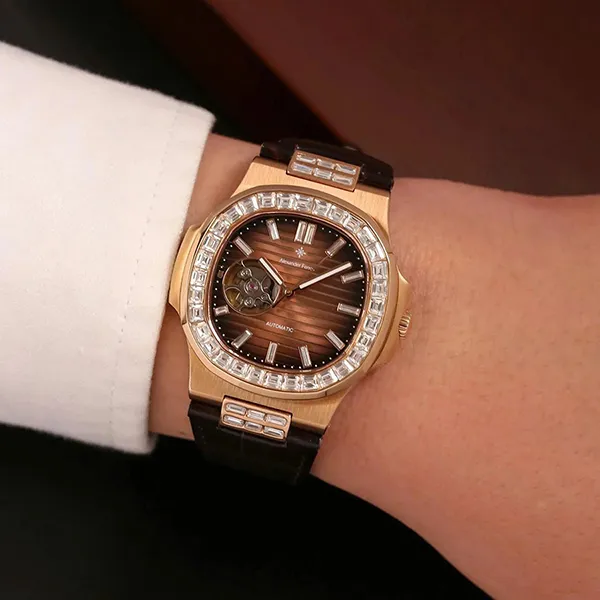 Đồng Hồ Nam Alexander Ferros Automatic Watch 6091R-01 Màu Nâu