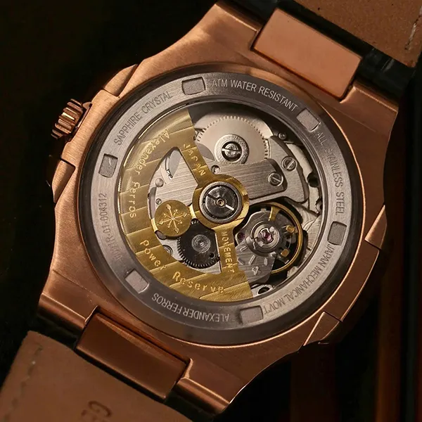 Đồng Hồ Nam Alexander Ferros Automatic Watch 6091R-01 Màu Nâu