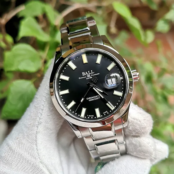 Đồng Hồ Nam Ball Engineer III Marvelight Chronometer 40mm NM2026C-S27C-BK Màu Bạc Đen