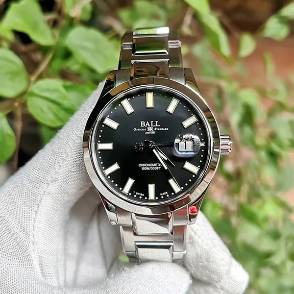 Đồng Hồ Nam Ball Engineer III Marvelight Chronometer 40mm NM2026C-S27C-BK Màu Bạc Đen