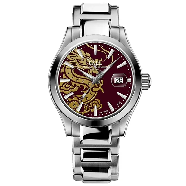 Đồng Hồ Nam Ball Limited Edition Engineer III Marvelight Year of the Dragon 40mm NM9026C-S42J-RD Màu Đỏ Bạc