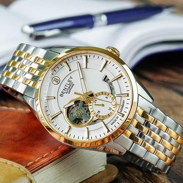 Đồng Hồ Nam Bentley Mặt Hề BL1831-25MTWI-AMSK-T Màu Demi (Bạc - Vàng)