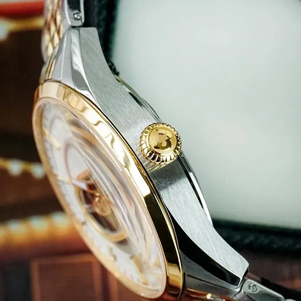 Đồng Hồ Nam Bentley Mặt Hề BL1831-25MTWI-AMSK-T Màu Demi (Bạc - Vàng)