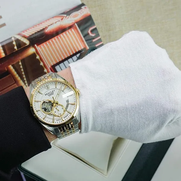 Đồng Hồ Nam Bentley Mặt Hề BL1831-25MTWI-AMSK-T Màu Demi (Bạc - Vàng)