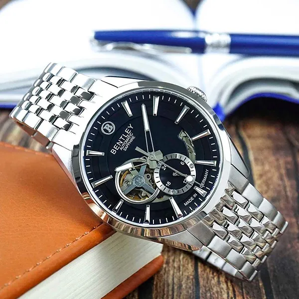 Đồng Hồ Nam Bentley Mặt Hề BL1831-25MWBI-AMS-D Màu Bạc Đen