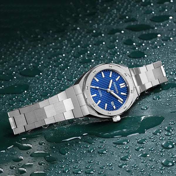 Đồng Hồ Nam Cadisen Casual Mechanical Man Watch C8193G-T1 Màu Bạc/Xanh Dương