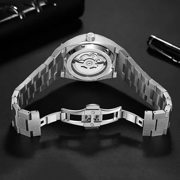 Đồng Hồ Nam Cadisen Casual Mechanical Man Watch C8193G-T1 Màu Bạc/Xanh Dương
