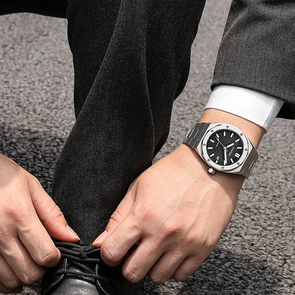 Đồng Hồ Nam Cadisen Casual Mechanical Man Watch C8193G-T2 Màu Bạc/Đen