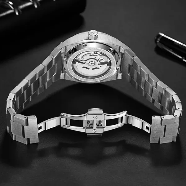 Đồng Hồ Nam Cadisen Casual Mechanical Man Watch C8193G-T3 Màu Bạc/Đen