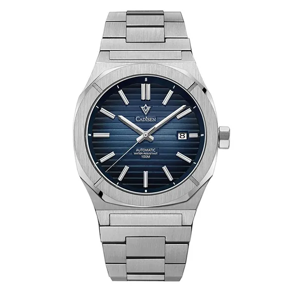 Đồng Hồ Nam Cadisen Casual Mechanical Man Watch C8200G-T1 Màu Bạc/Xanh Dương