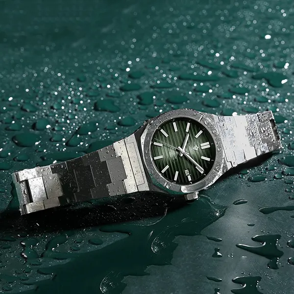 Đồng Hồ Nam Cadisen Casual Mechanical Man Watch C8200G-T3 Màu Bạc/Xanh Lá