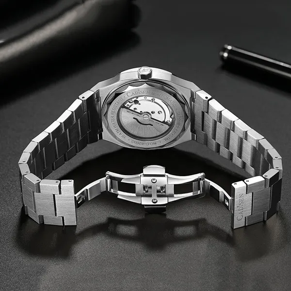 Đồng Hồ Nam Cadisen Casual Mechanical Man Watch C8200G-T3 Màu Bạc/Xanh Lá