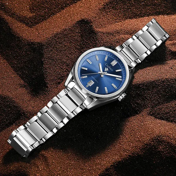 Đồng Hồ Nam Cadisen Casual Mechanical Man Watch C8227G-T1 Màu Bạc/Xanh Dương