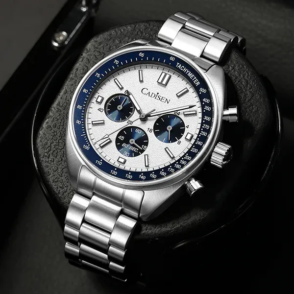 Đồng Hồ Nam Cadisen Chronograph Quartz Watch VD53 Màu Bạc