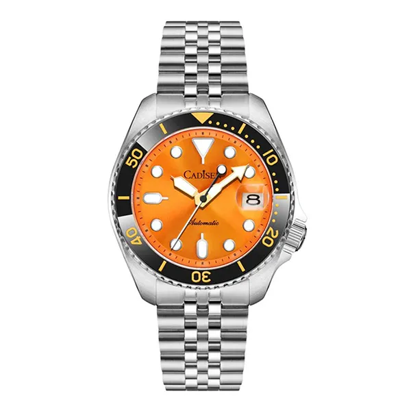 Đồng Hồ Nam Cadisen Diver Mechanical Man Watch C8220G-T3 Màu Bạc/Cam