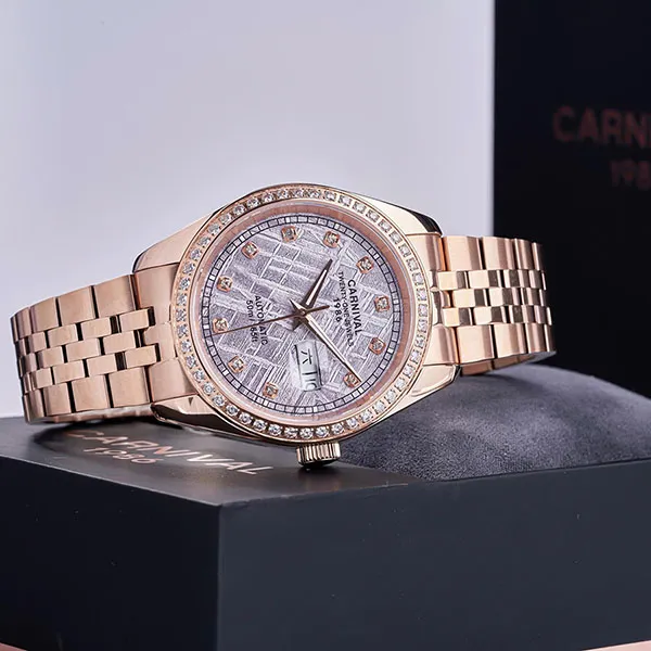 Đồng Hồ Nam Carnival 8131G2-VH-TT Màu Vàng Hồng