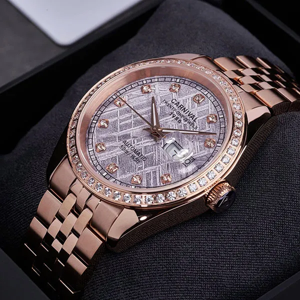 Đồng Hồ Nam Carnival 8131G2-VH-TT Màu Vàng Hồng